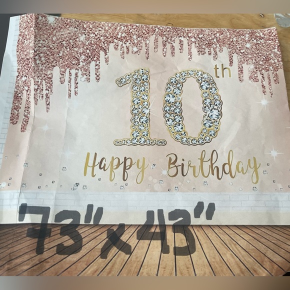 10th birthday banner ❤️ 5/$25 💜 - Picture 2 of 2